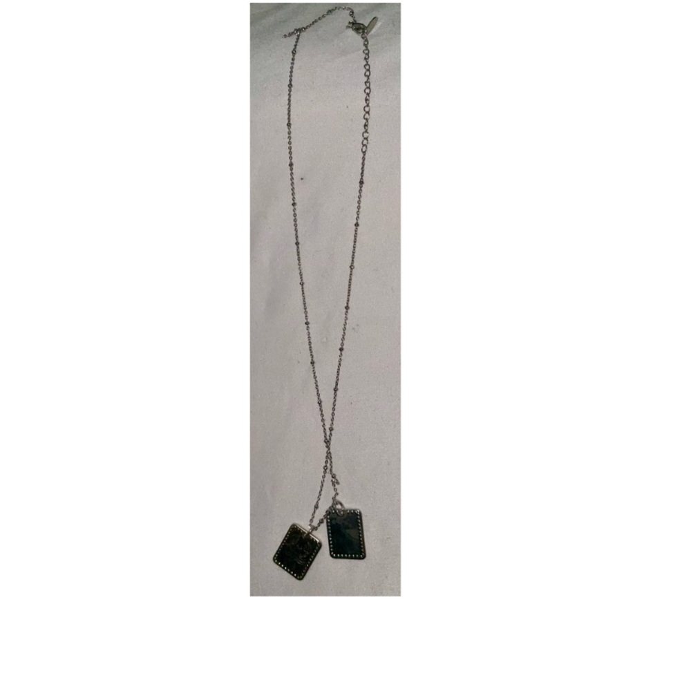 SALE🎈NEW! SUPER CUTE NECKLACE WITH TWO SMALL DOG TAGS WITH SCORPIO SYMBOLS ♏️! - Picture 2 of 5